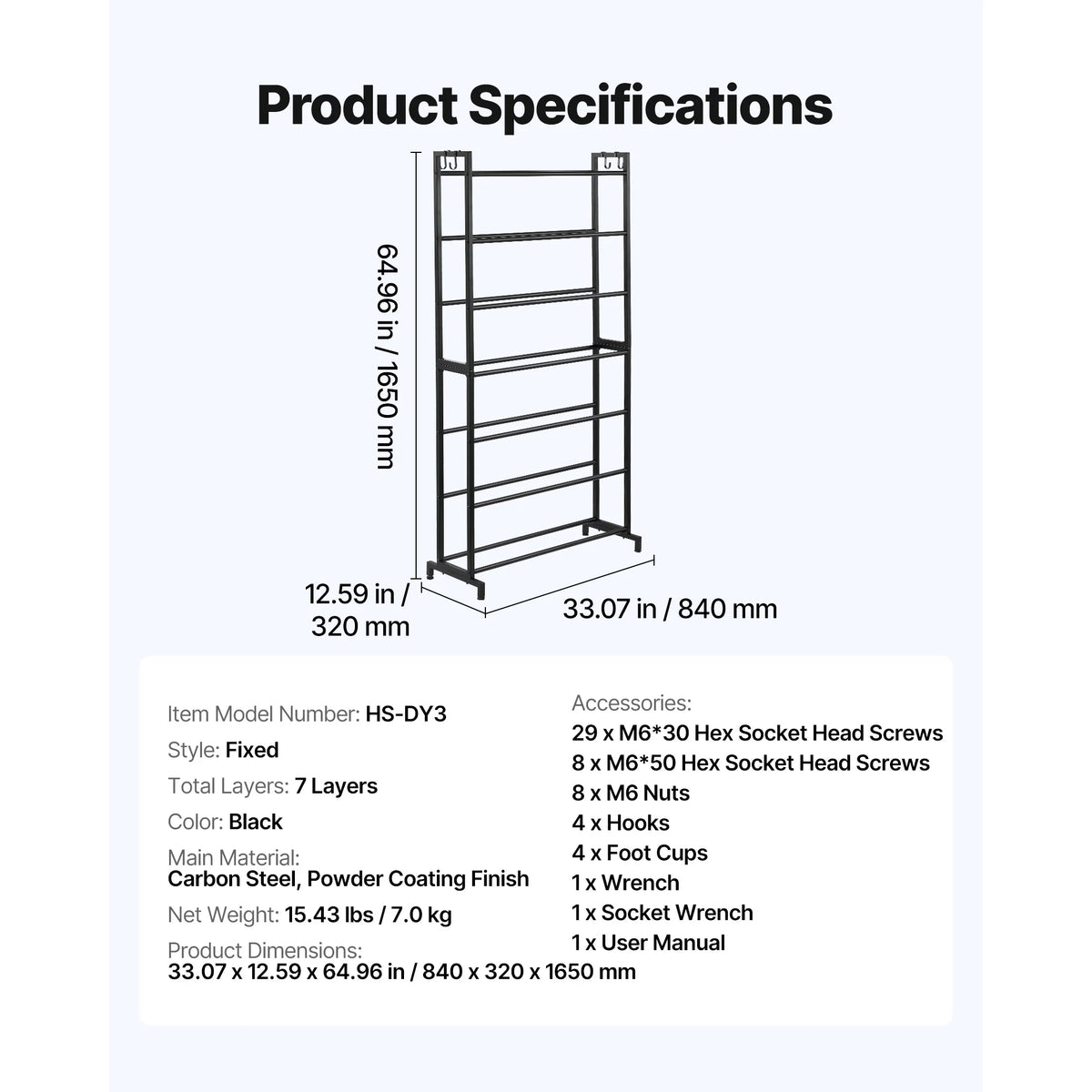 SucceBuy 5/7 Tier Filament Storage Rack for 3D Printers