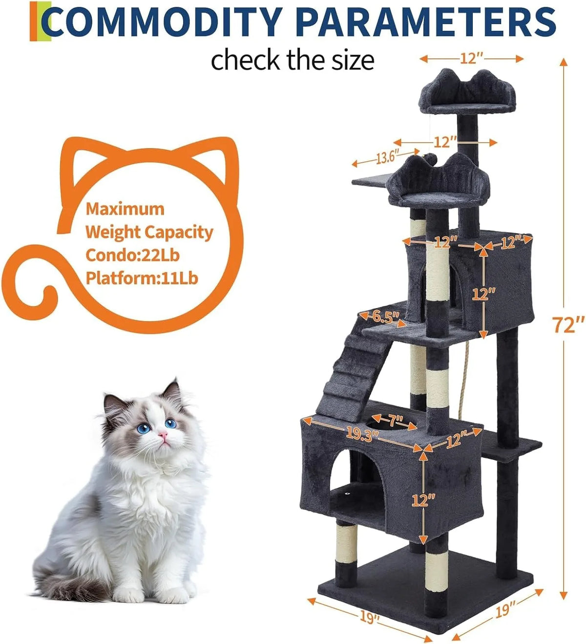 Cat Tree For Large Cats With Condos And Sisal Posts