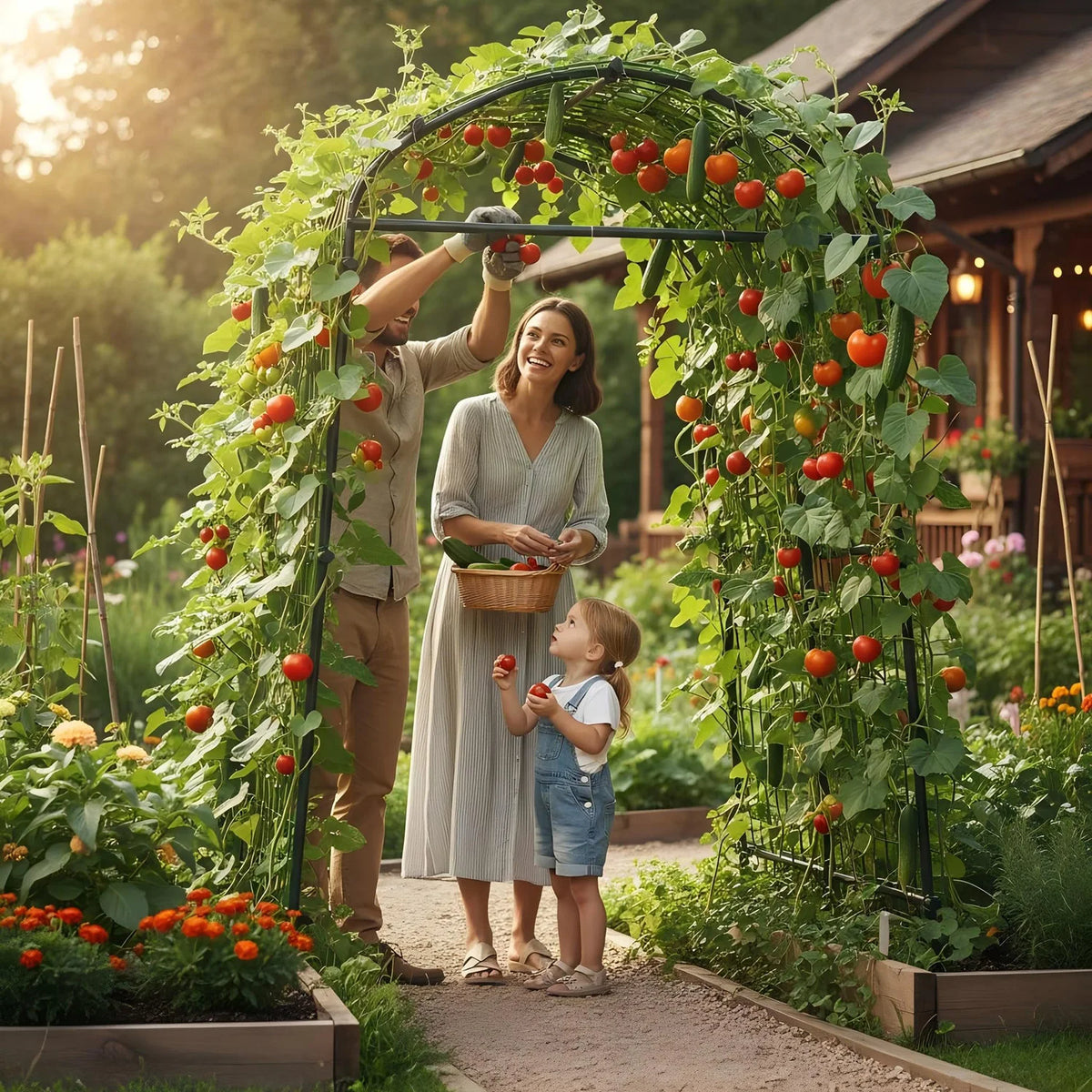 DishyKooker Garden Arch Trellis Heavy Duty Steel