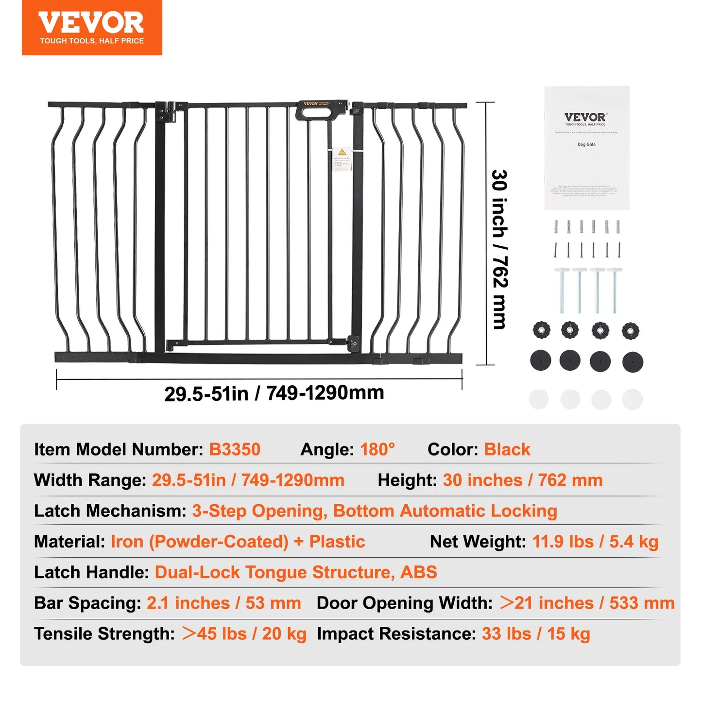 SucceBuy Pressure Mount Baby And Pet Gate
