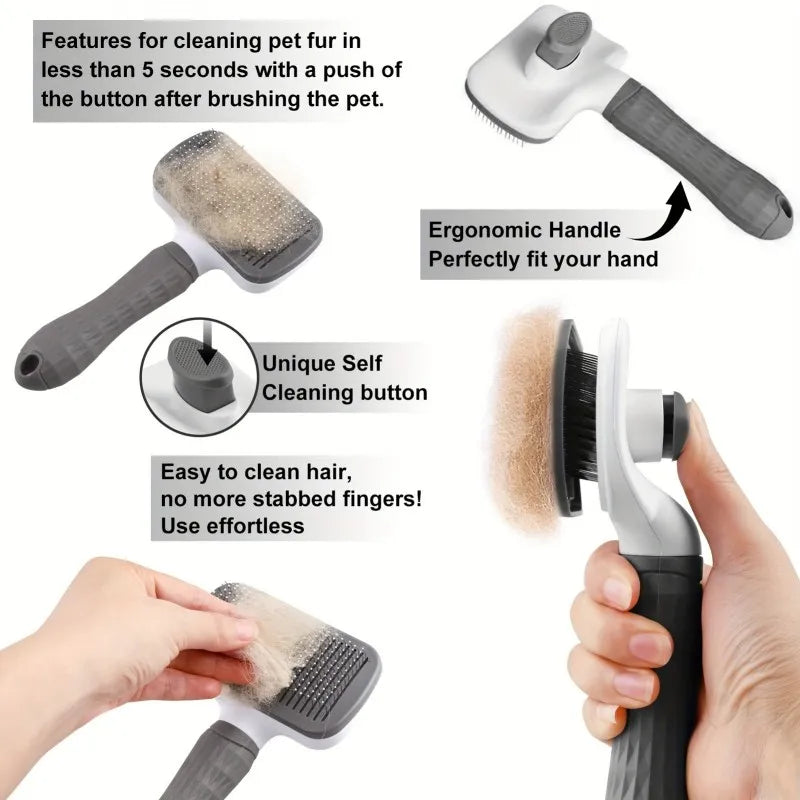 Universal Pet Detangling Brush For Knots And Mats