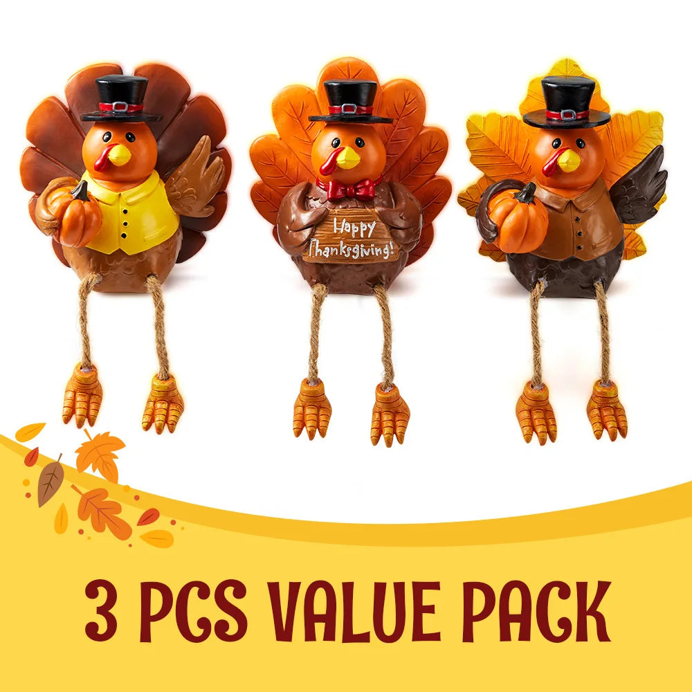 Joyfy Resin Turkey Thanksgiving Tabletop Decor