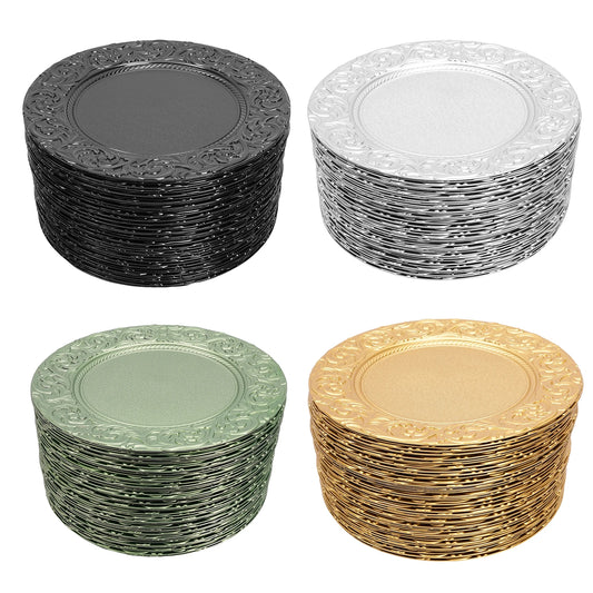 Round Reusable Charger Plates For Wedding Party Decor