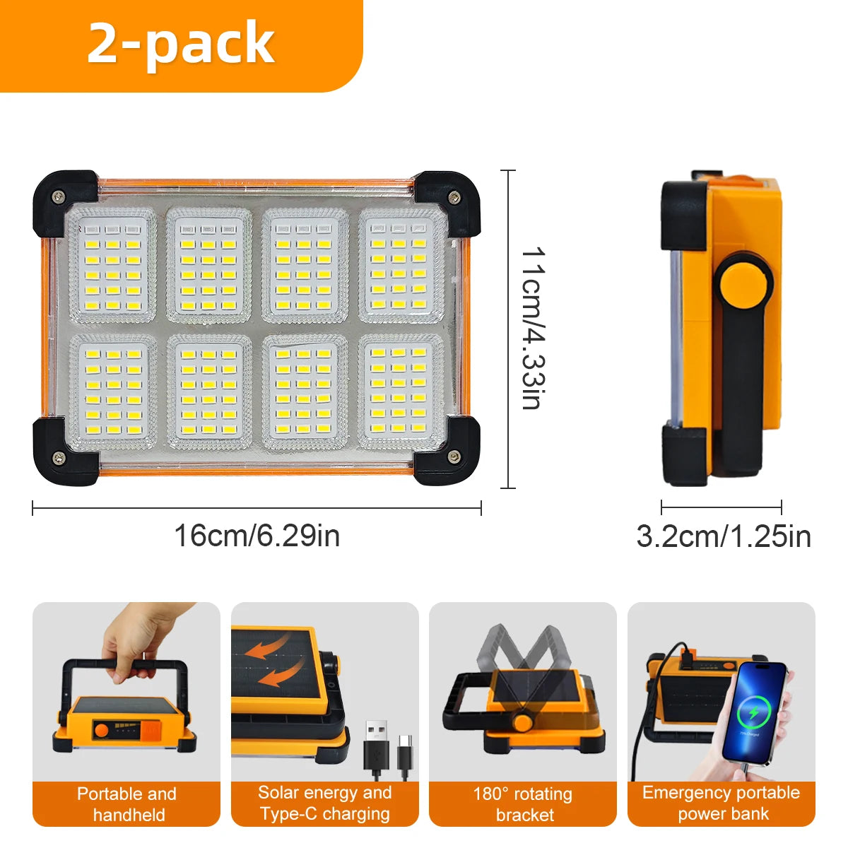 Morglad Rechargeable Solar Led Work Light