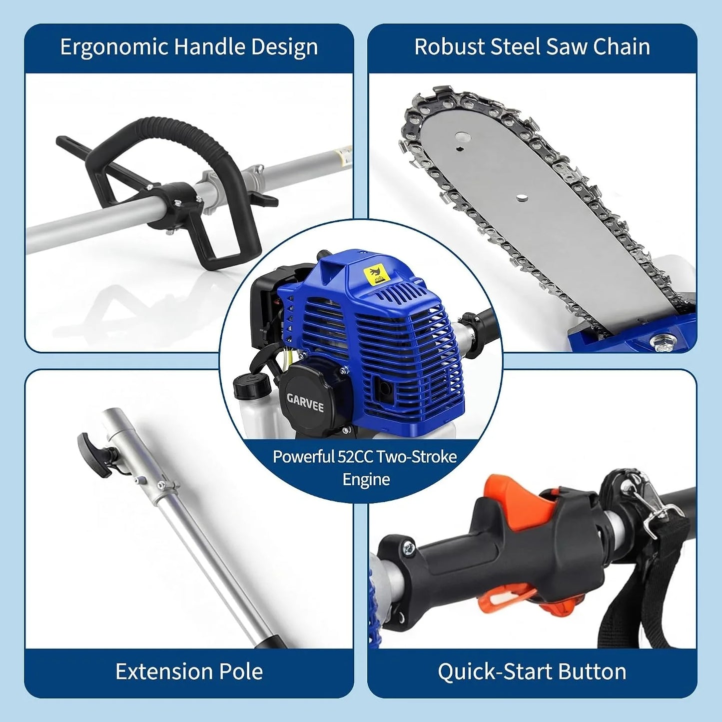 Professional Gas Powered Pole Saw Trimmer