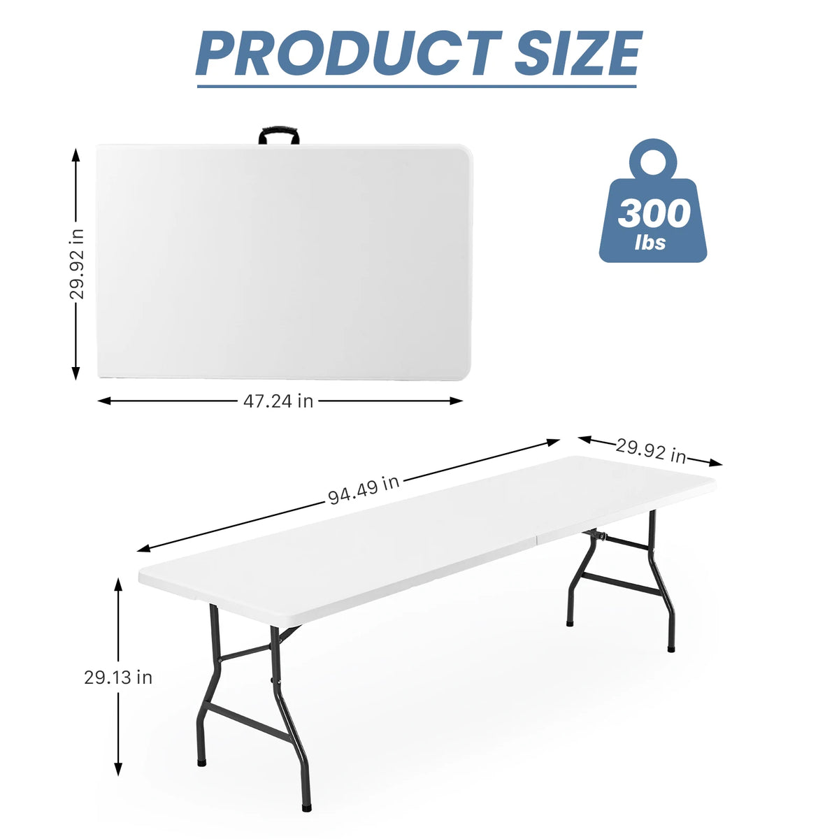 JHK Portable Folding Indoor Outdoor Utility Table