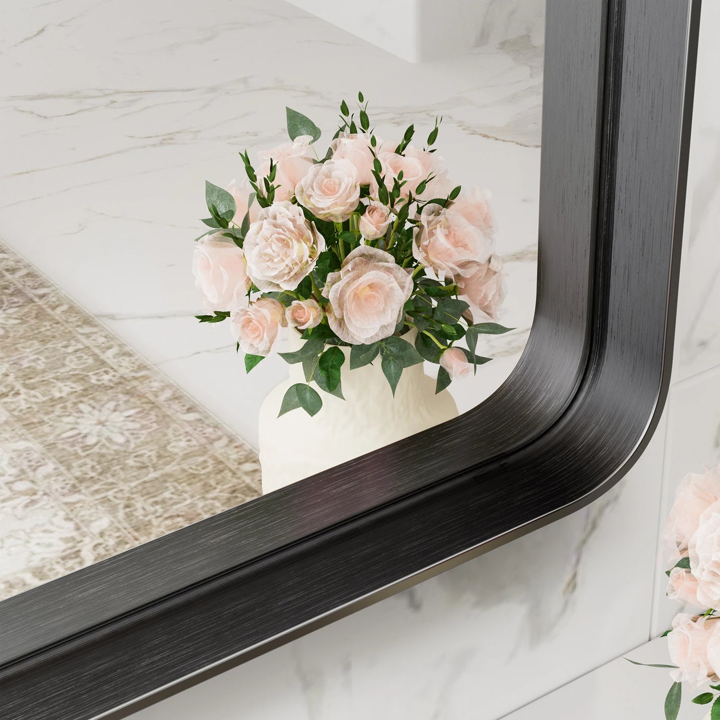 JHK Rectangular Vanity Mirror Wall Mounted Metal Frame