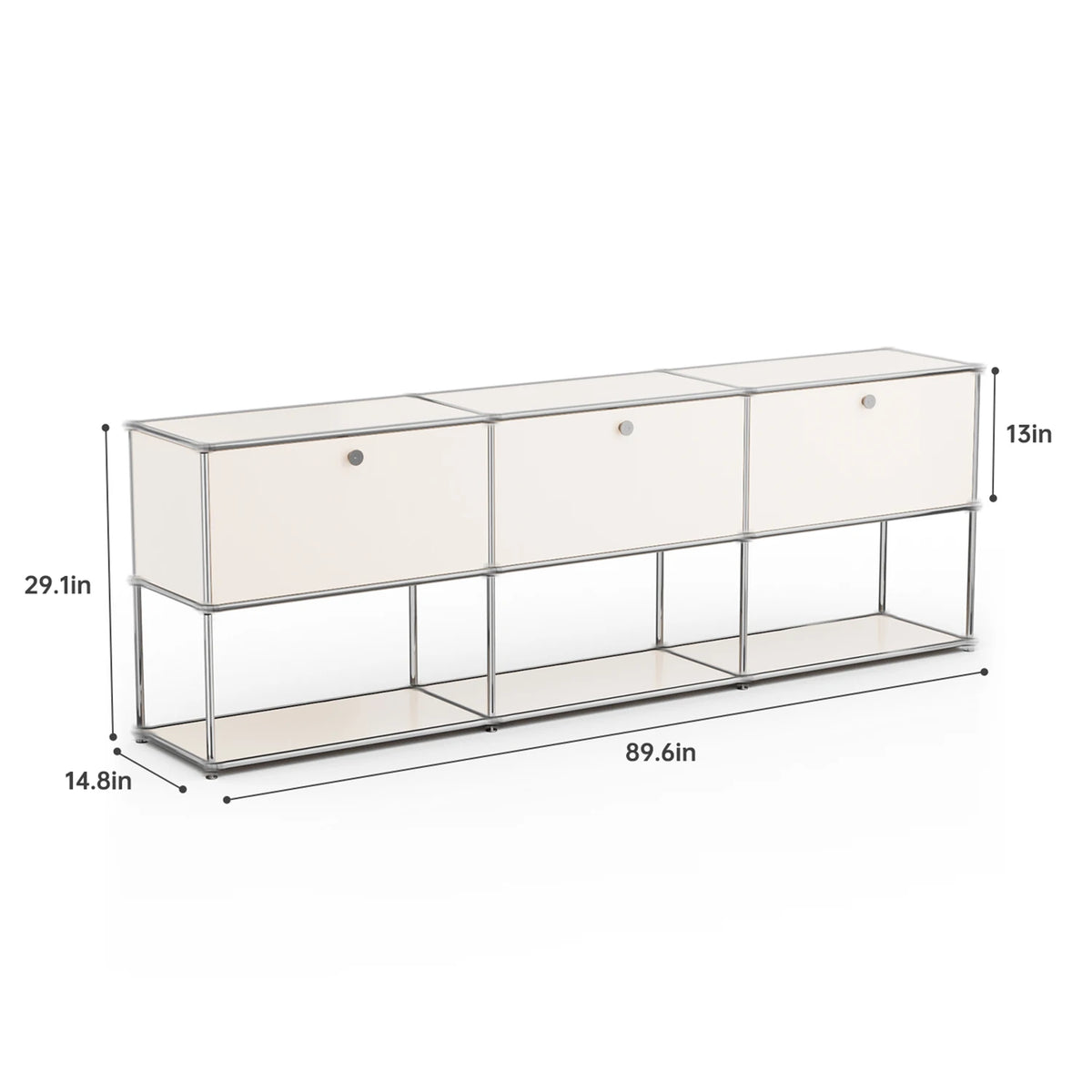 Modern Stainless Steel Storage Cabinet TV Stand