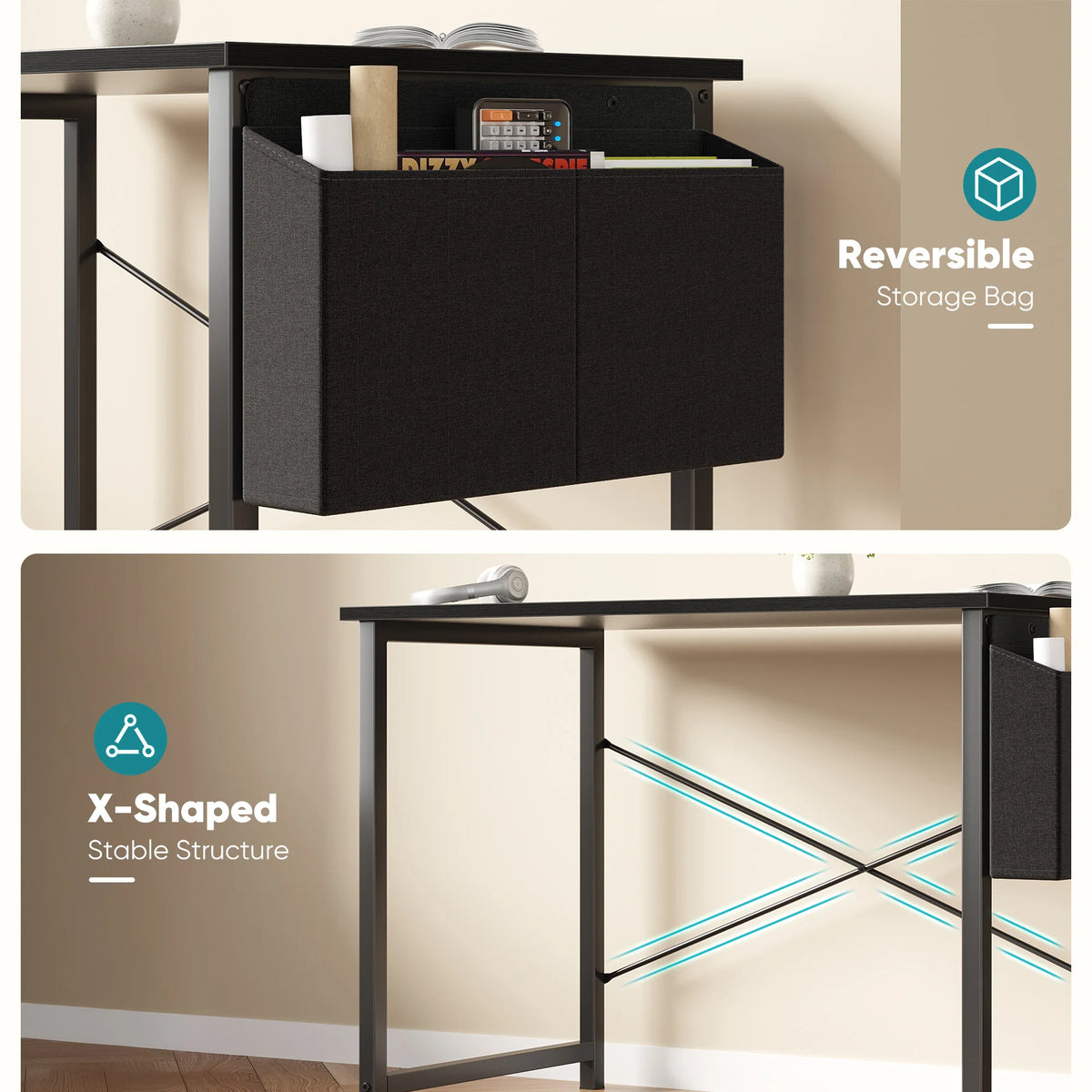 JHK Computer Gaming Desk With Storage Bag