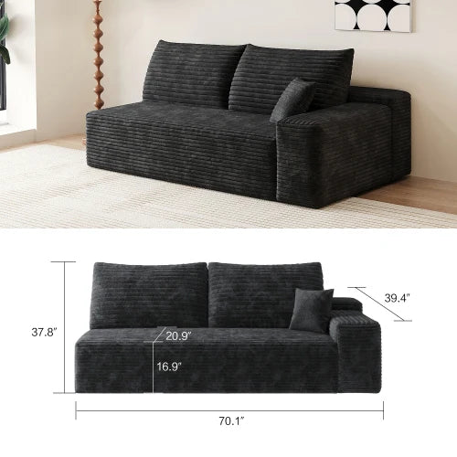 YQXH Cloud Style Corduroy Modular Sectional Sofa