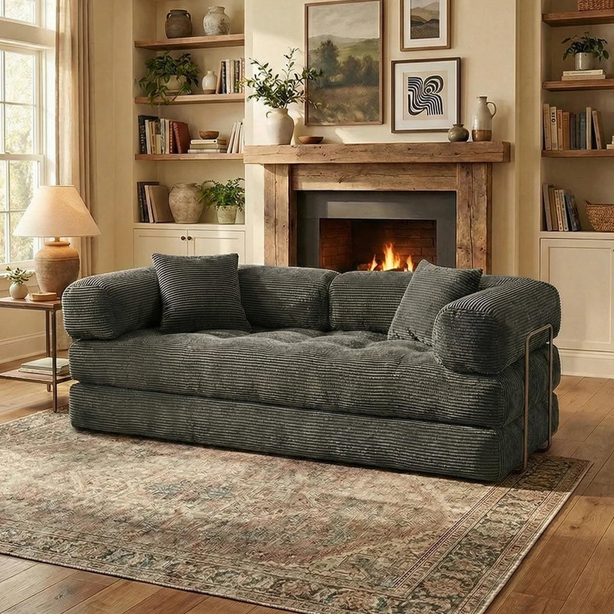 YQzyphyna Futon Sofa Bed 4 In 1 Convertible Couch