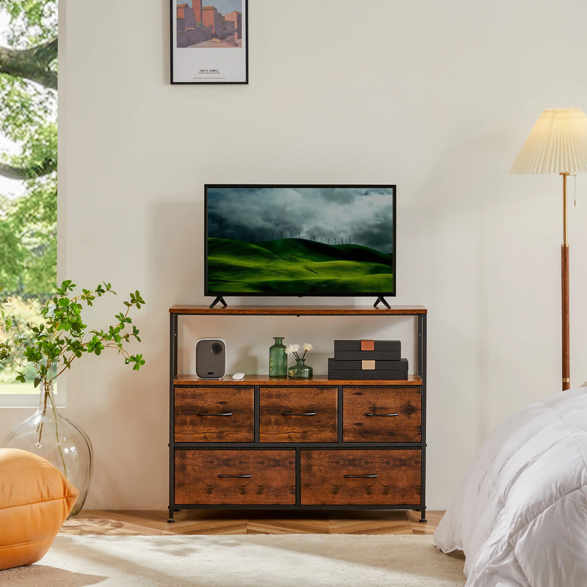 MCQ TV Stand Media Console With Storage Drawers