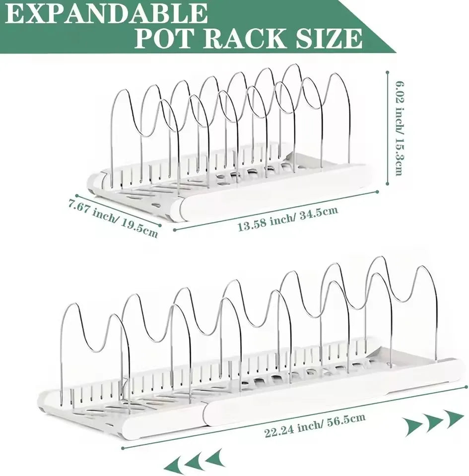 Heavy Duty Pull Out Pot Lid Organizer Rack