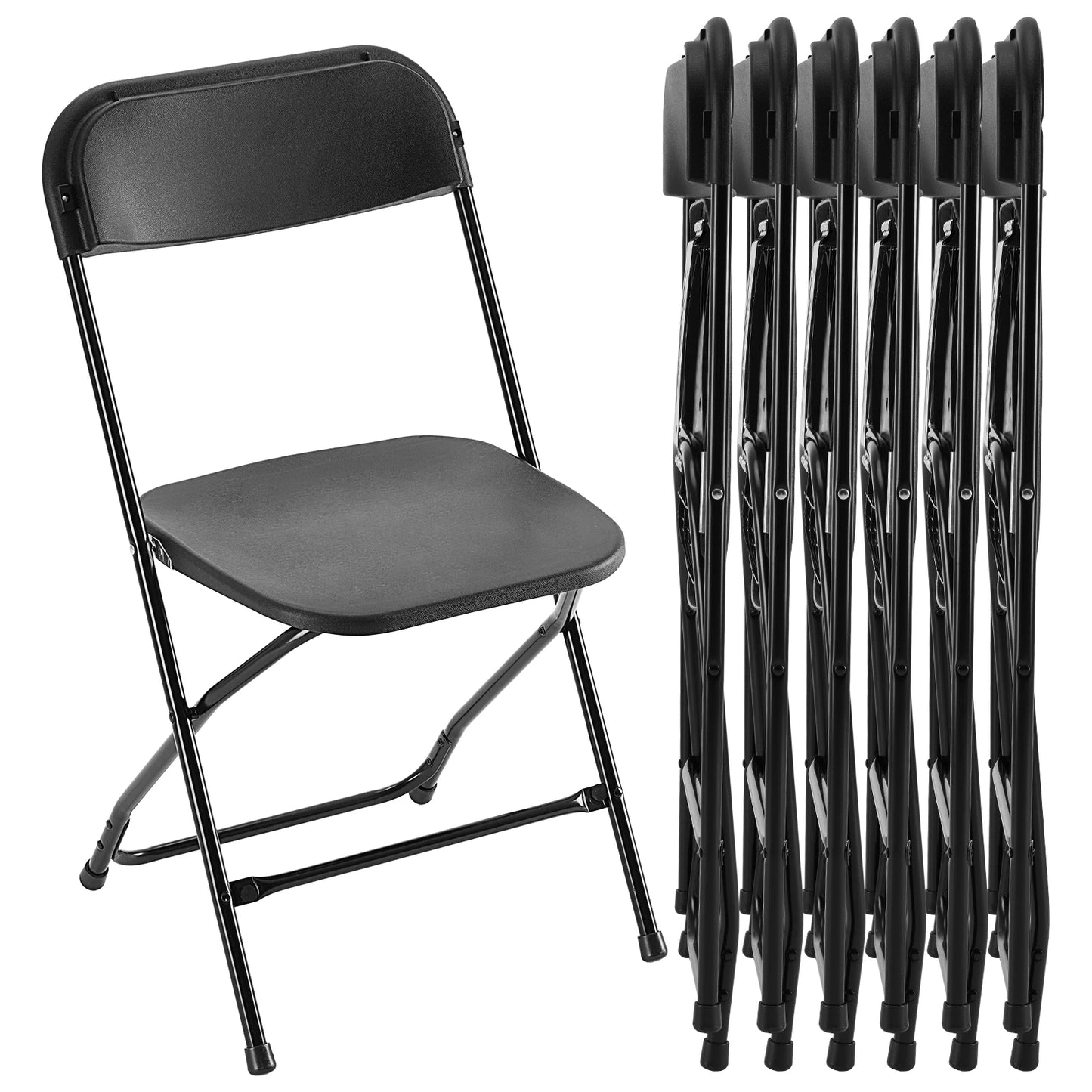 JHK Plastic Folding Chair 4 To 6 Pack 330LB Capacity