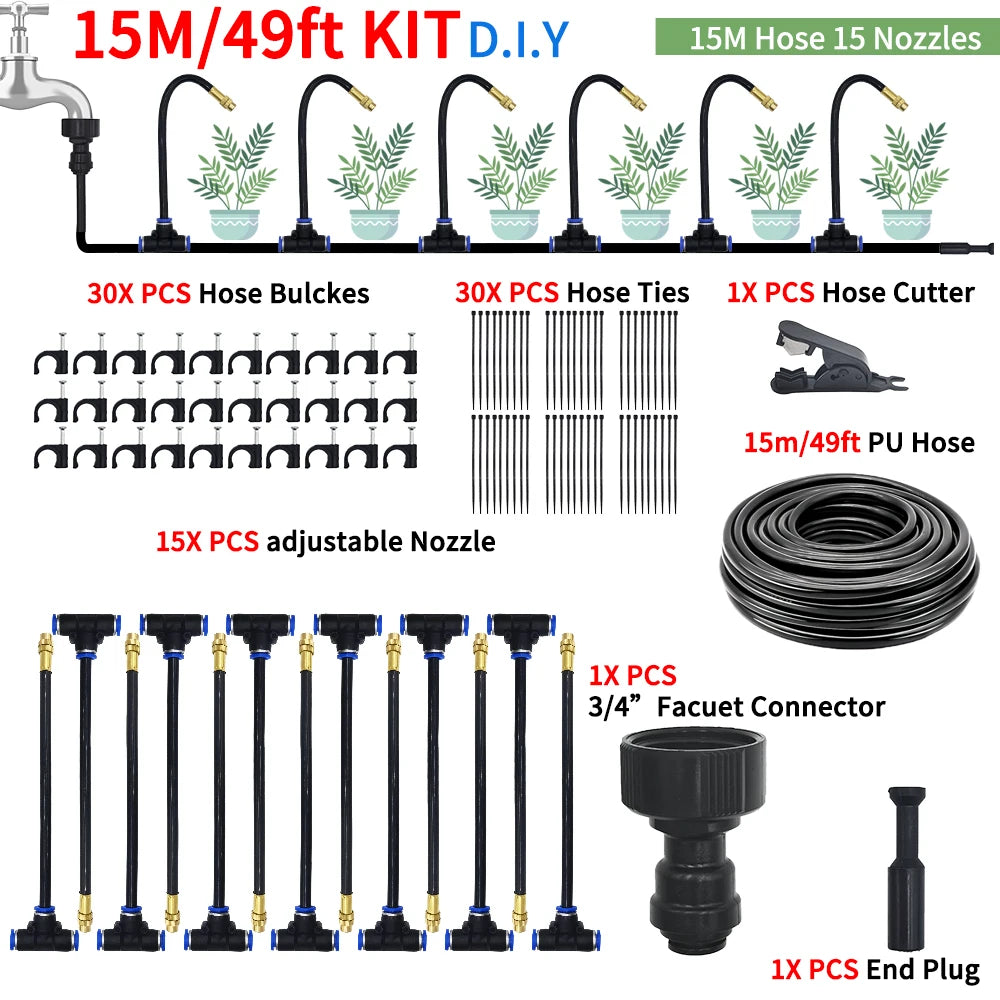 Adjustable Irrigation Spray Nozzle Kit For Gardens