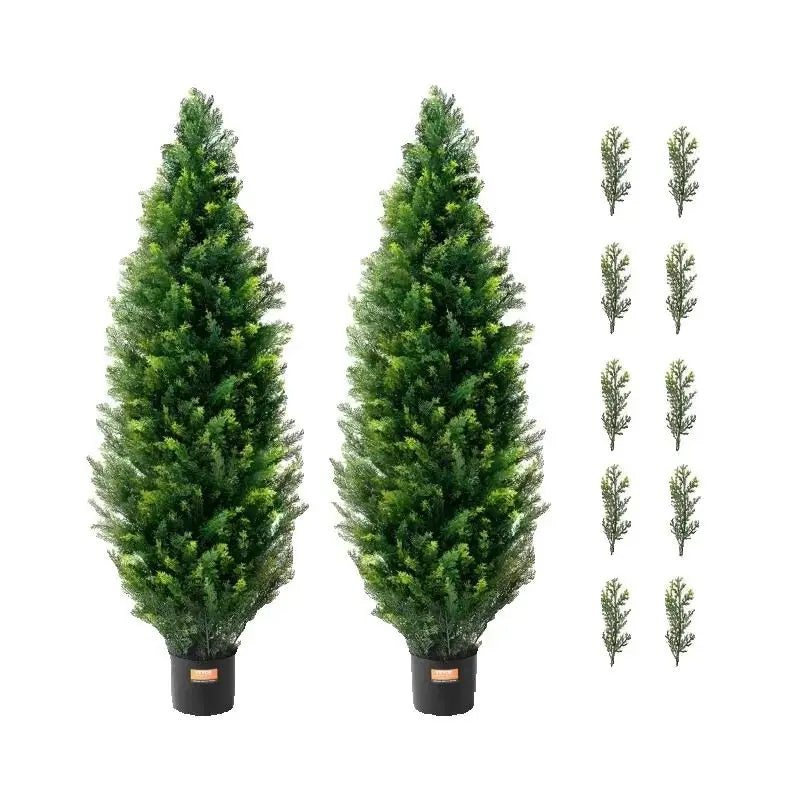 SucceBuy Artificial Cedar Topiary Garden Decor