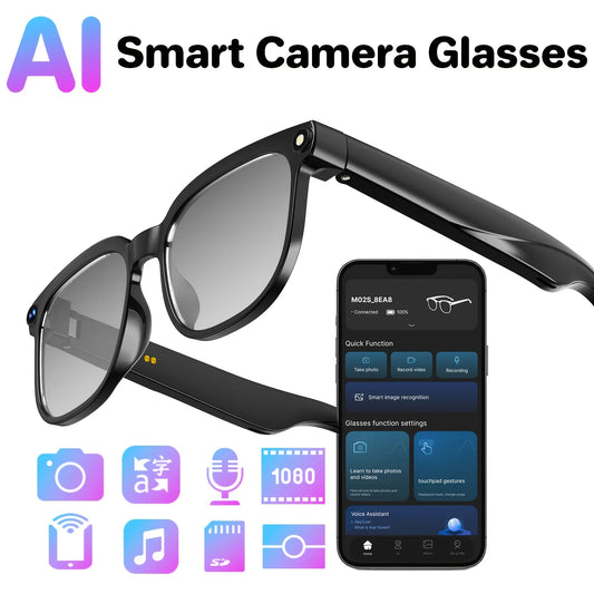 Smart Camera Glasses With 8Mp Hd Video And Translation