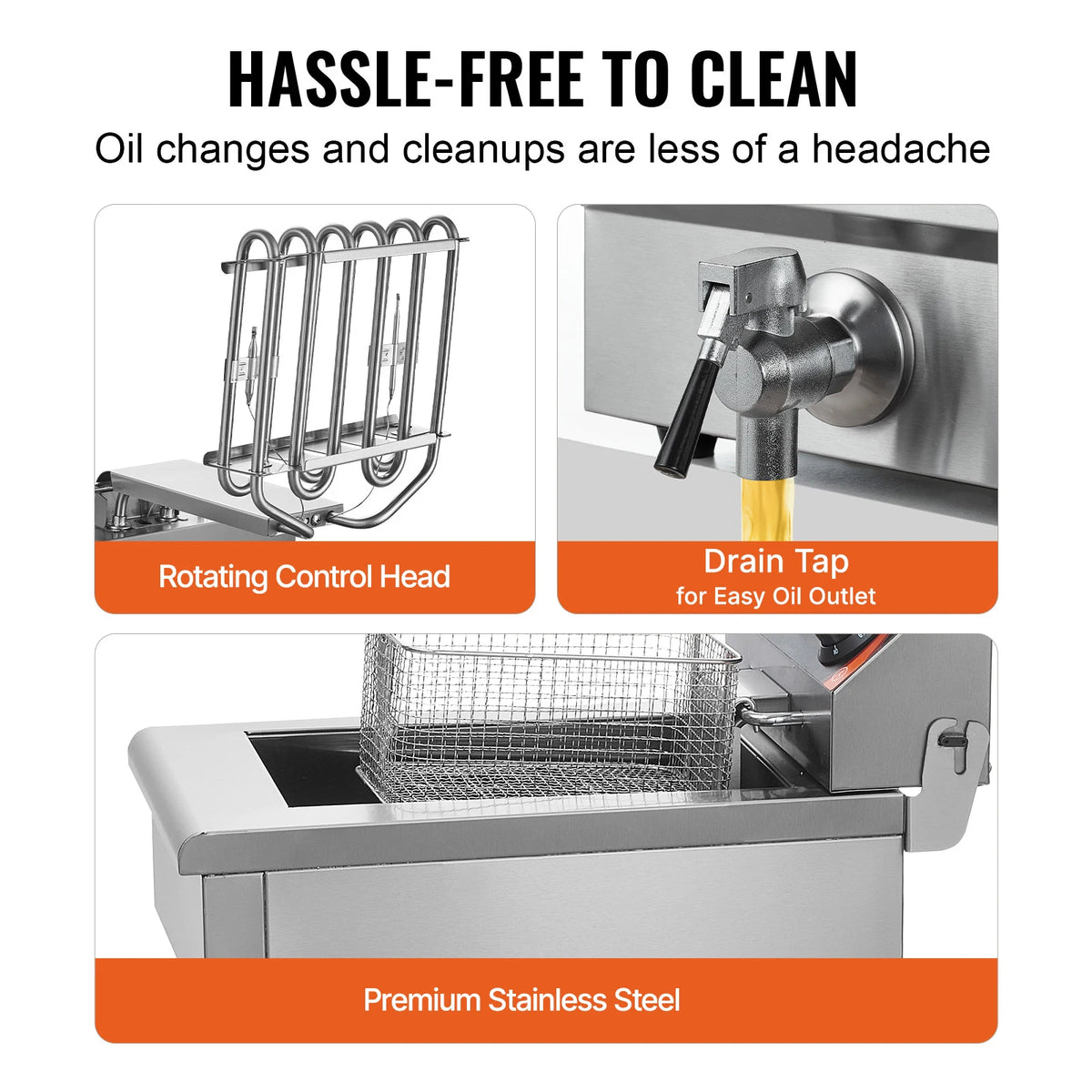 SucceBuy Dual Tank Commercial Electric Deep Fryer