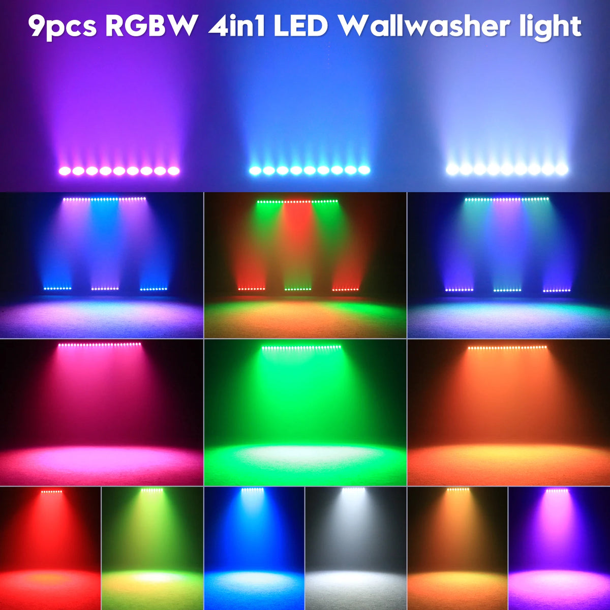 Rudderstar 9 Led Rgbw Dmx Wall Wash Light