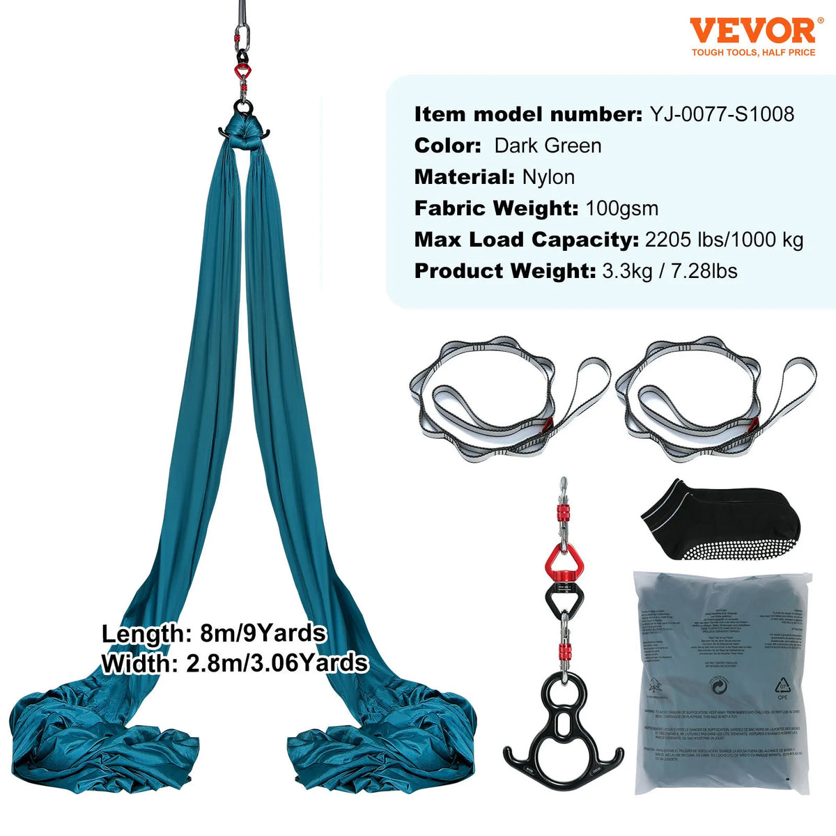 Vevor Premium Nylon Aerial Yoga Hammock Kit