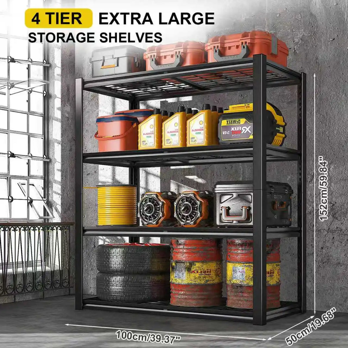 Mojy Heavy Duty Adjustable Steel Storage Shelves