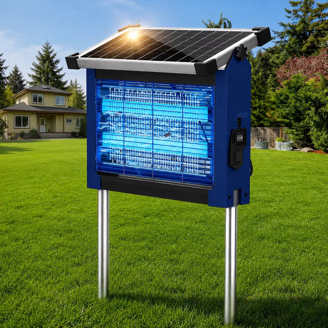 Solar Bug Zapper Outdoor 4500V Mosquito Zapper