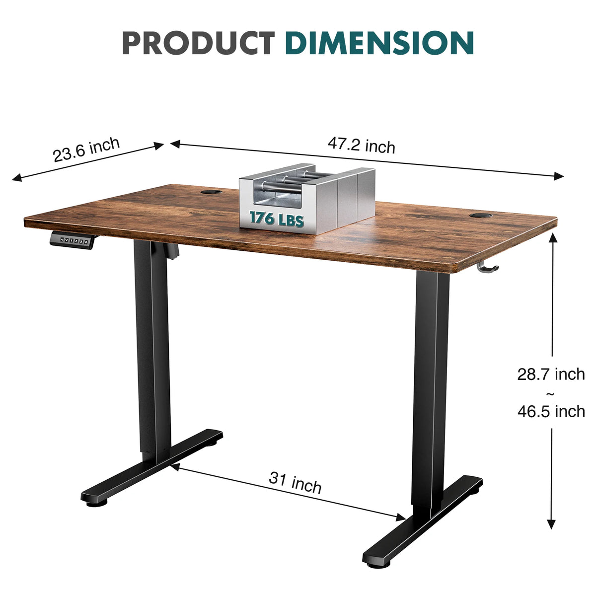 Jhk Electric Standing Desk Height Adjustable Office Table