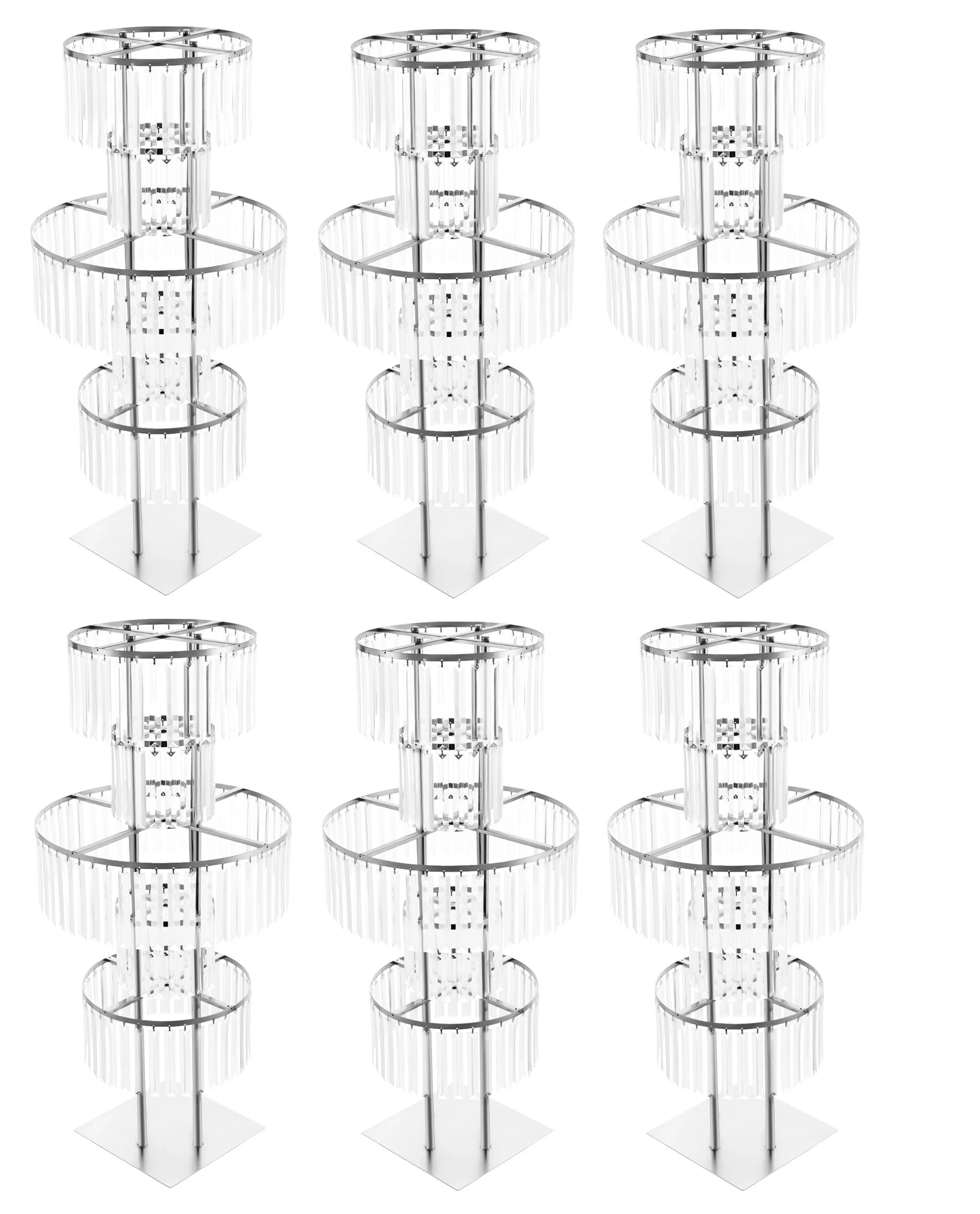 Five Tier Acrylic Crystal Flower Stand