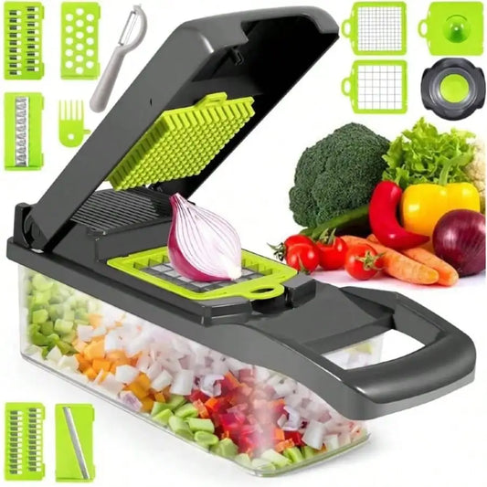 16 Function Vegetable Chopper With Stainless Blades