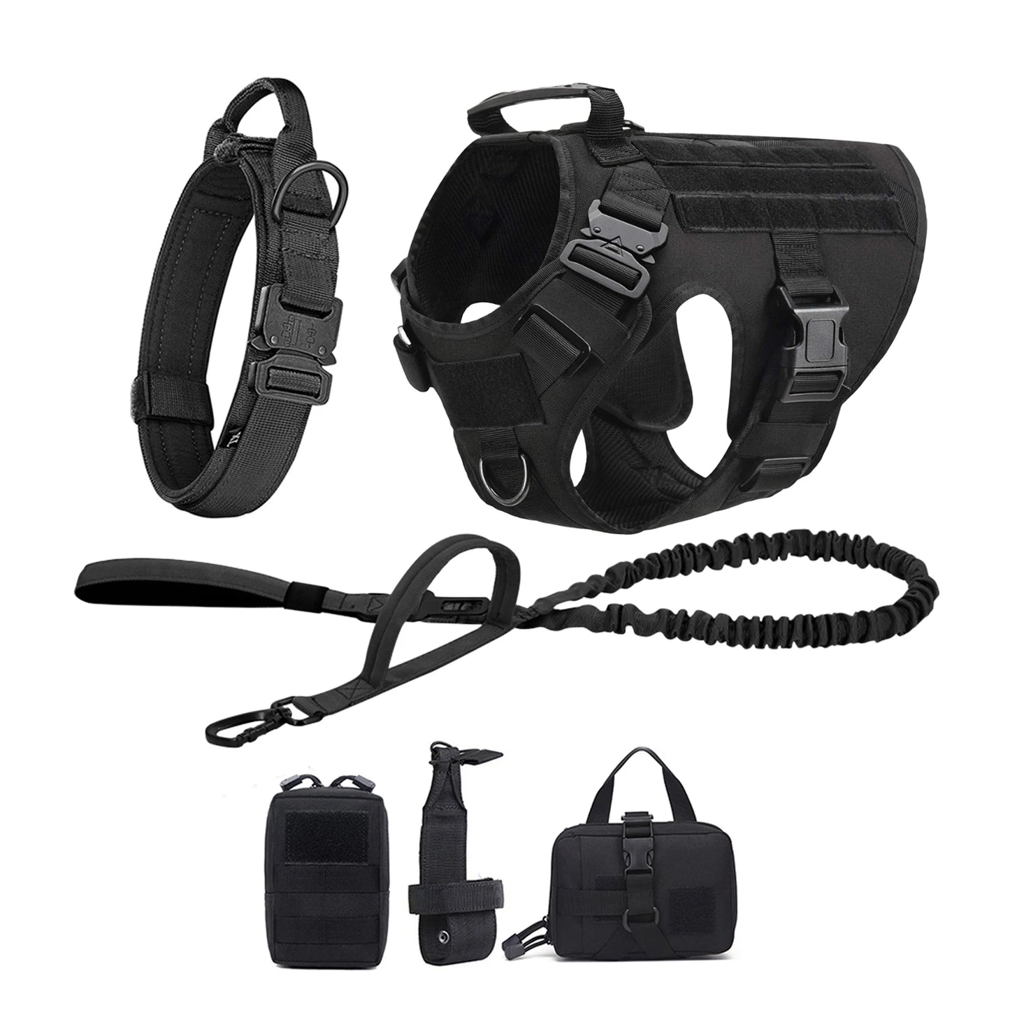 Tactical Dog Harness With Molle Pouches