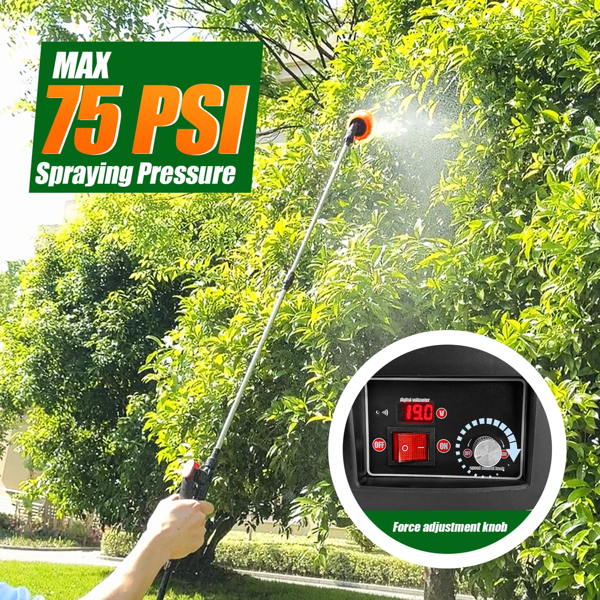 Backpack Electric Sprayer 100 PSI With 5 Nozzles