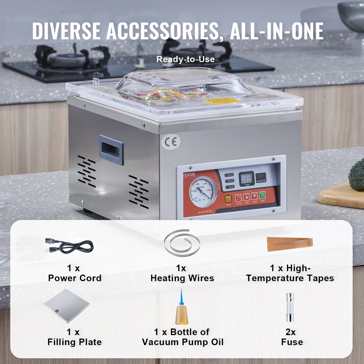 SucceBuy DZ-260A Chamber Vacuum Sealer For Home Storage