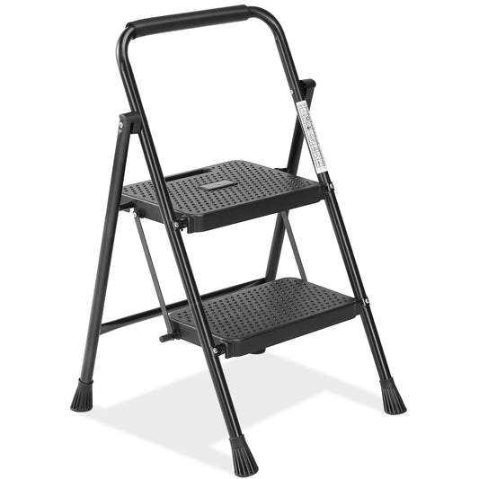 JHK Folding Step Stool With Cushioned Handle
