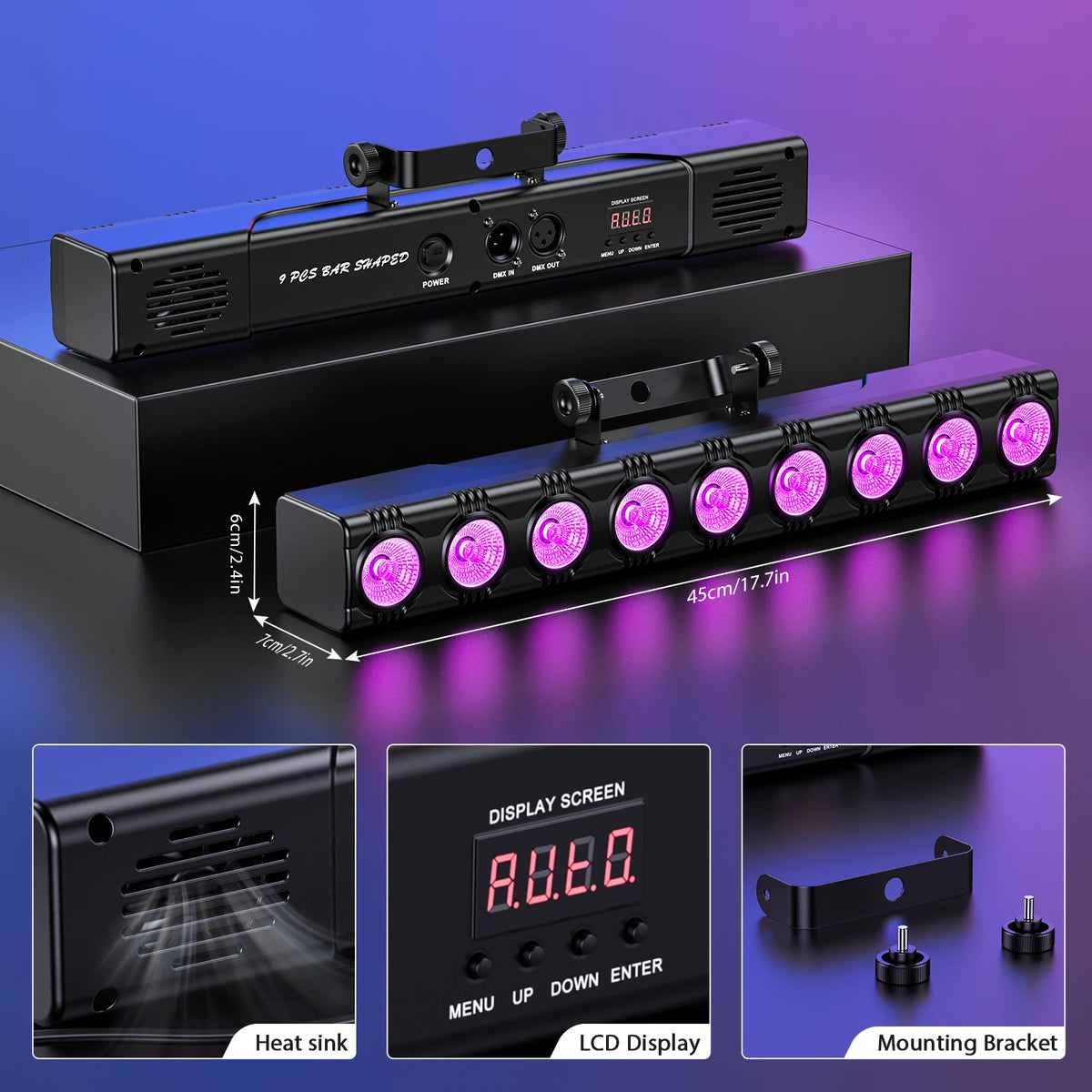 Rudderstar 9 Led Rgbw Dmx Wall Wash Light