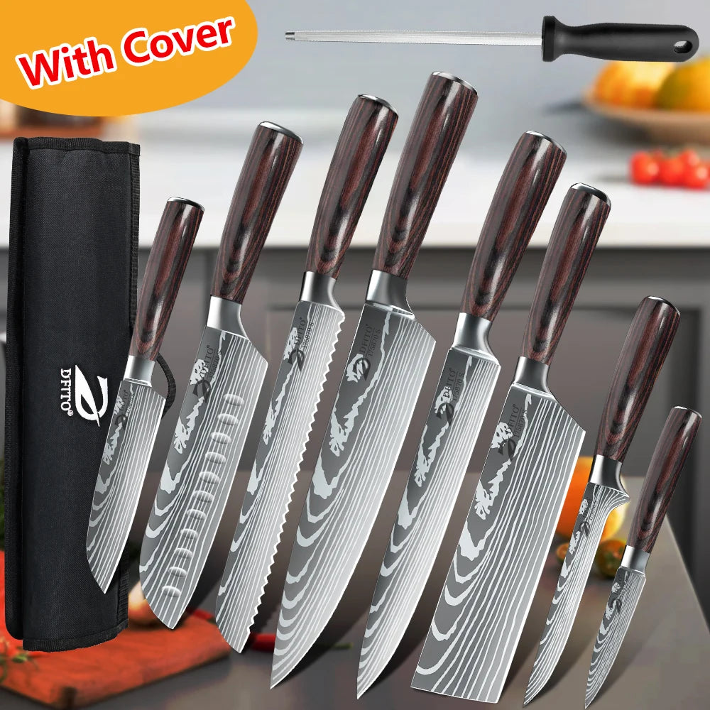 Kepeak Stainless Steel Kitchen Knife Set
