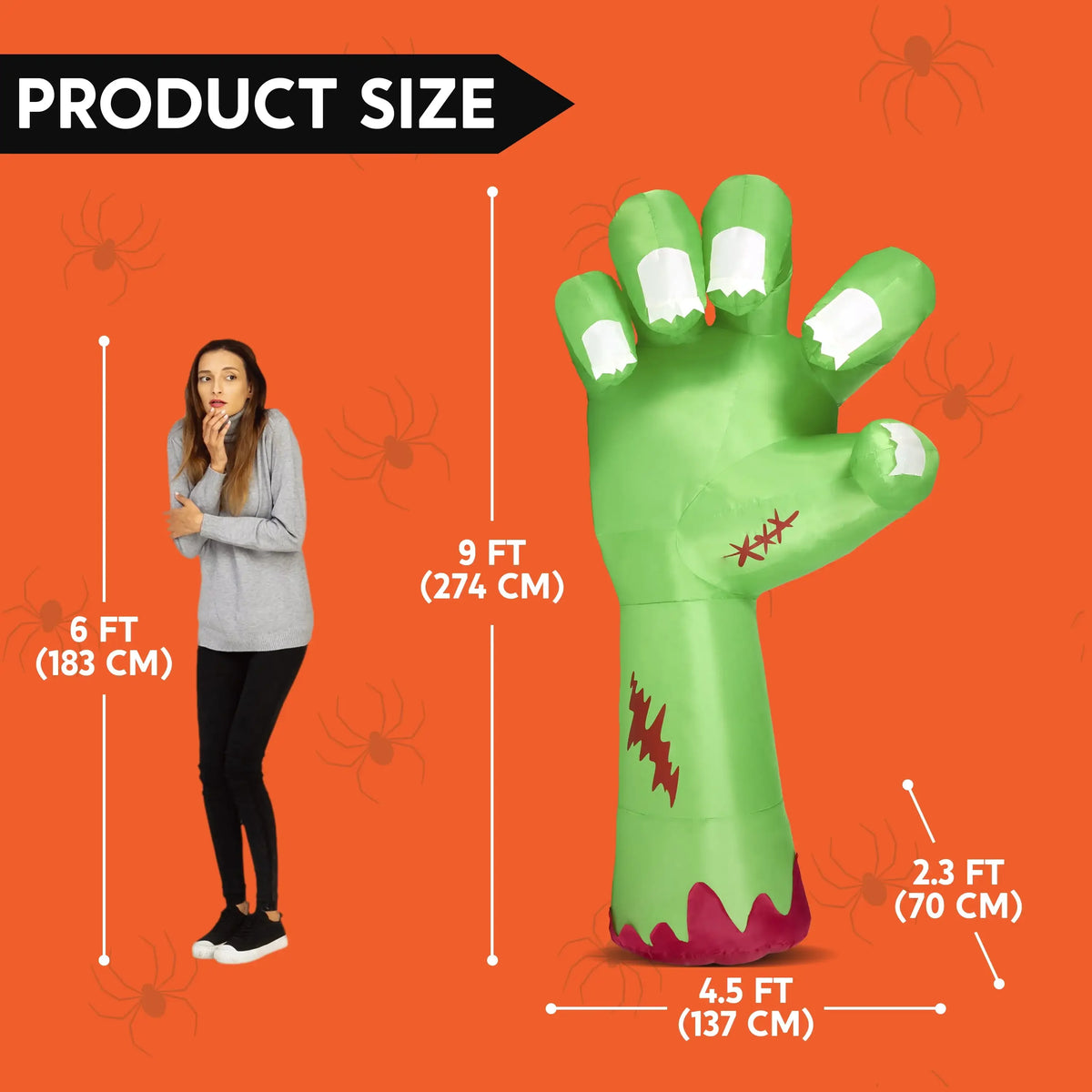 Joyfy Giant Zombie Arm Halloween Inflatable Decoration