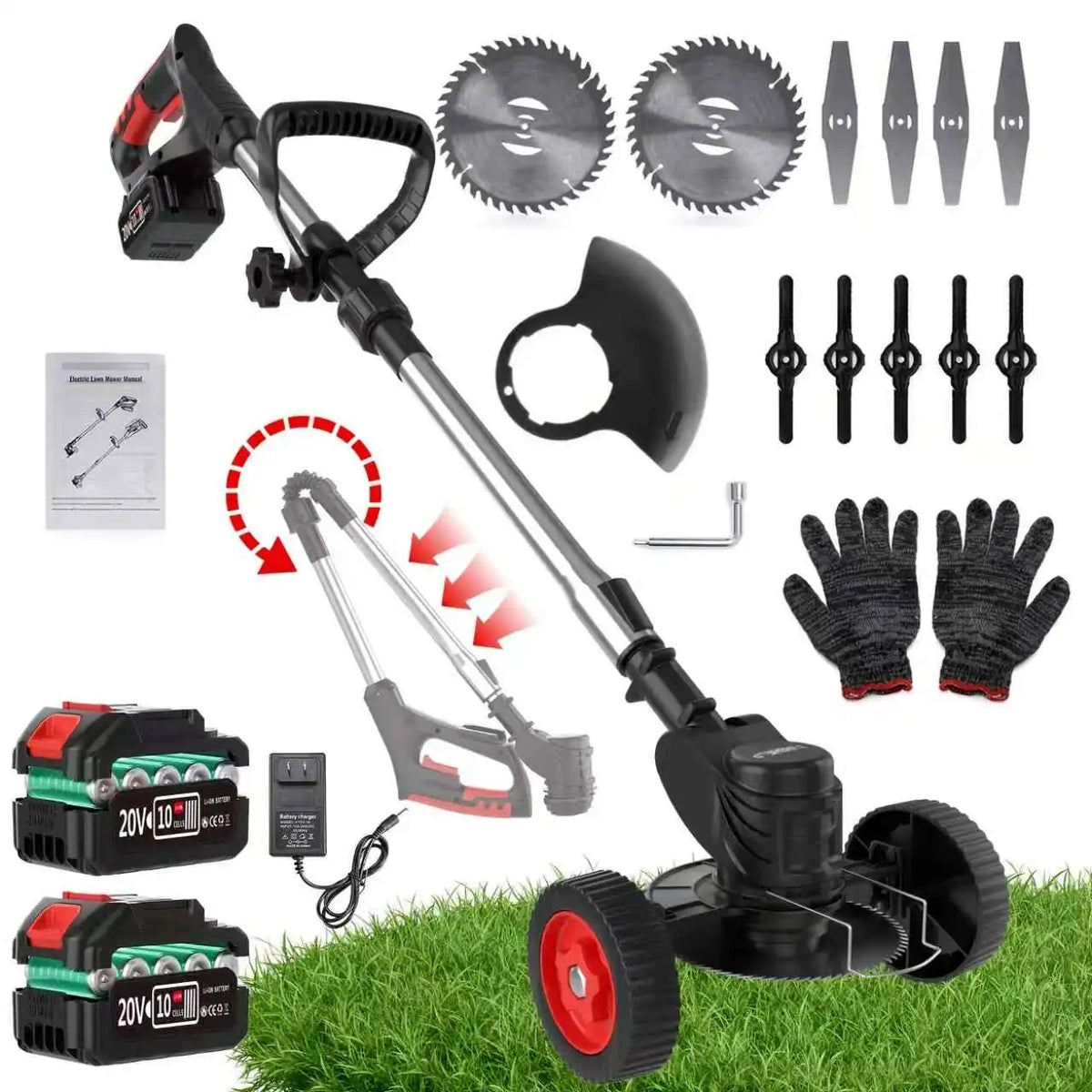 Firehelp Cordless Lawn Mower And Weed Trimmer