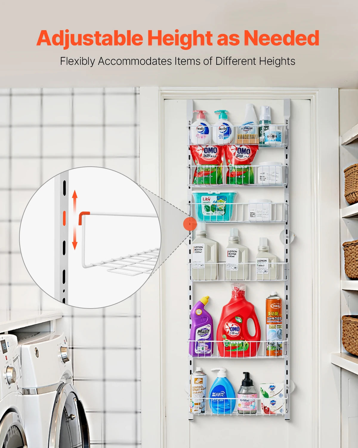 SucceBuy Heavy Duty Over The Door Spice Rack Organizer