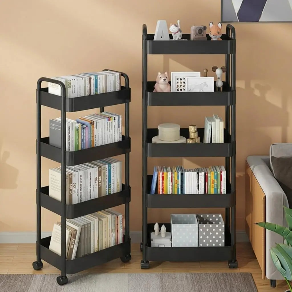 5-Tier Rolling Plastic Utility Storage Cart