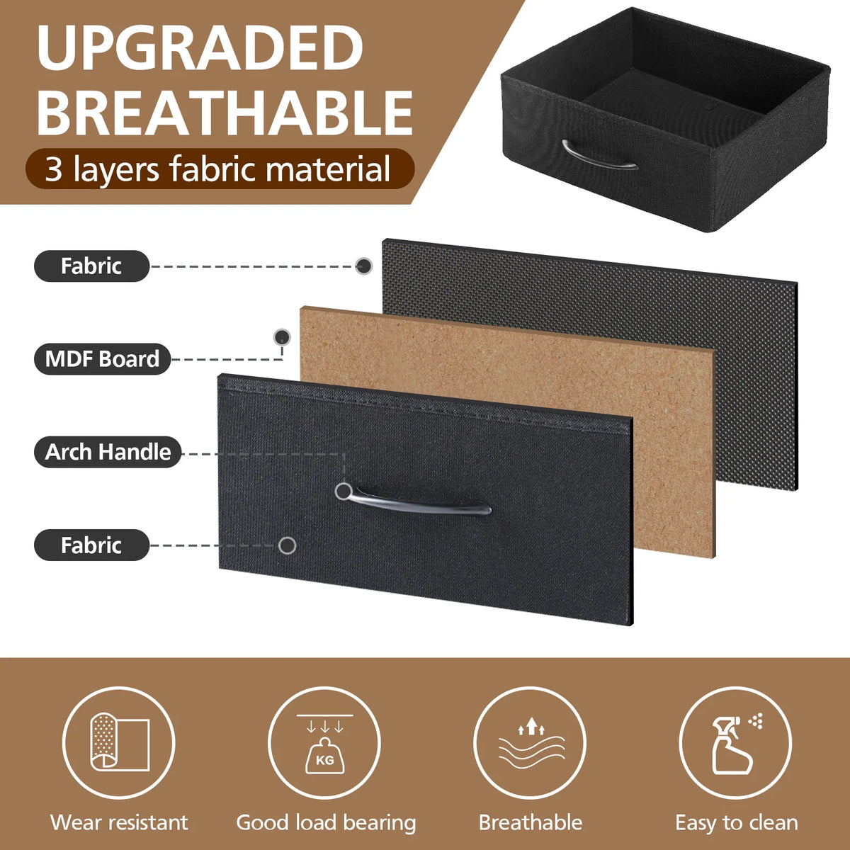 JHK Bedside Nightstand With Charging Station And Drawers