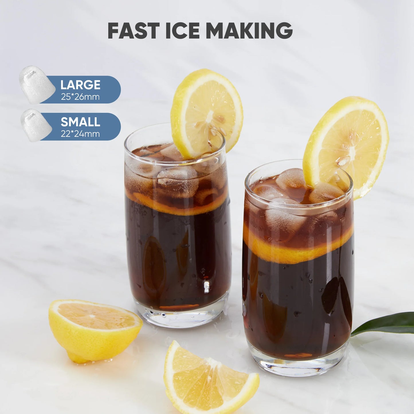 Compact Countertop Ice Maker With Self Cleaning Design