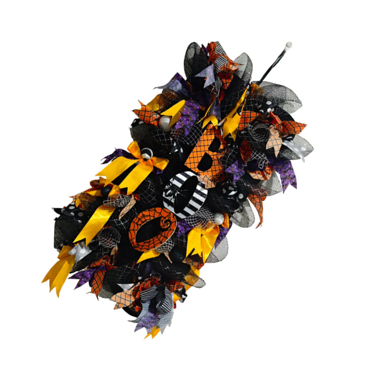Halloween Spooky Pumpkin Spiderweb Wreath for Door Decor