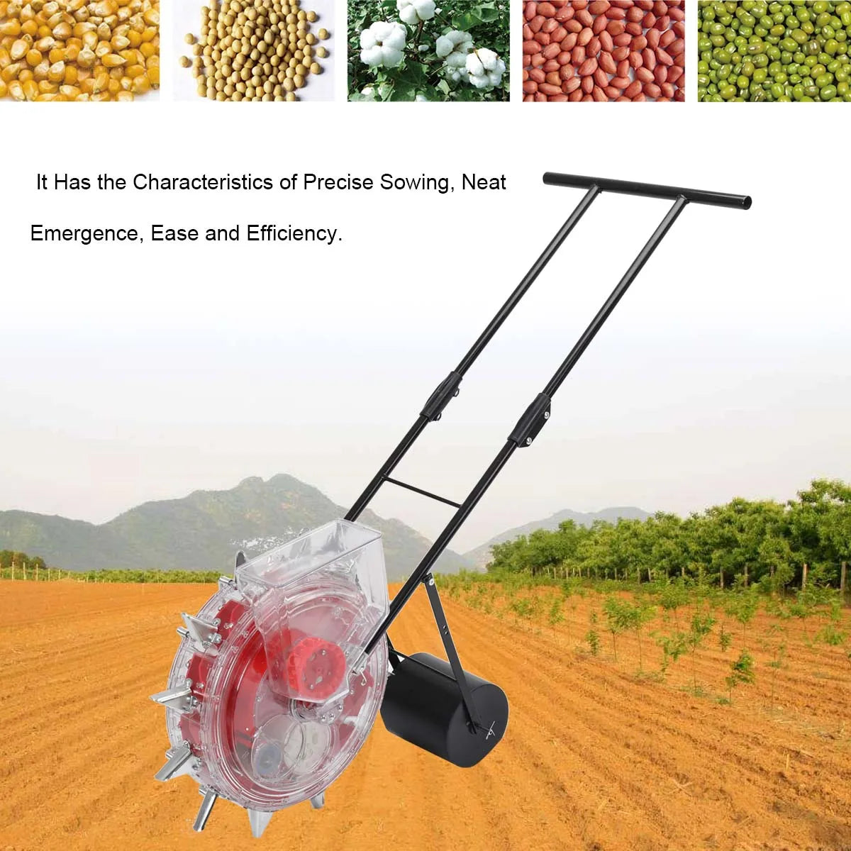 Hand Push Roller Seeder And Fertilizer Applicator