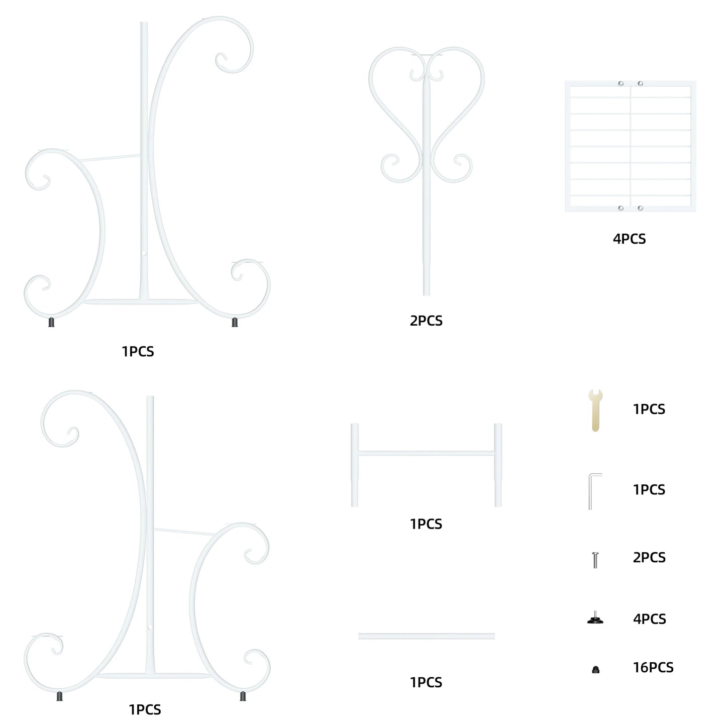4 Tier Metal Plant Stand For Home Garden Flower Display
