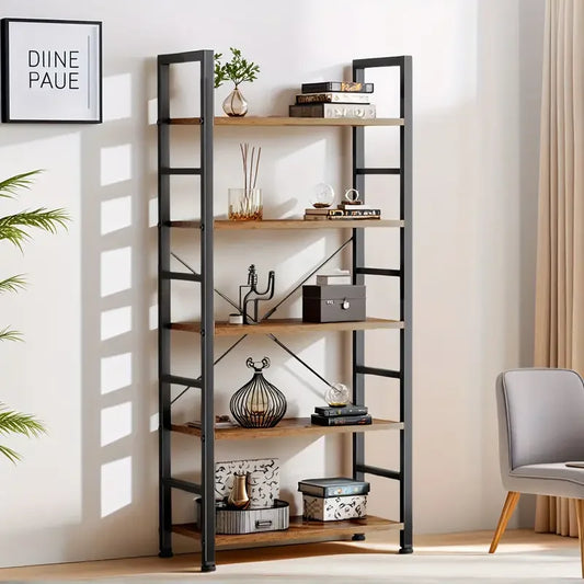 SARENZOON Five Tier Bookshelf Storage Organizer
