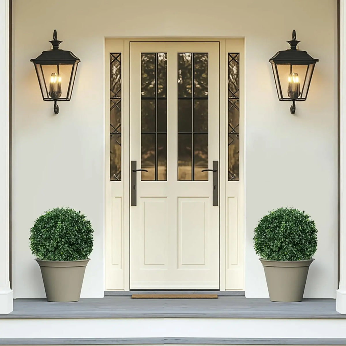 Artificial Boxwood Topiary Ball Tree With Ground Spike