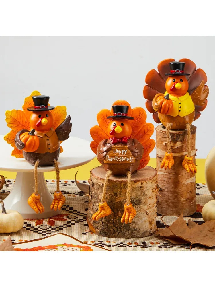Joyfy Resin Turkey Thanksgiving Tabletop Decor