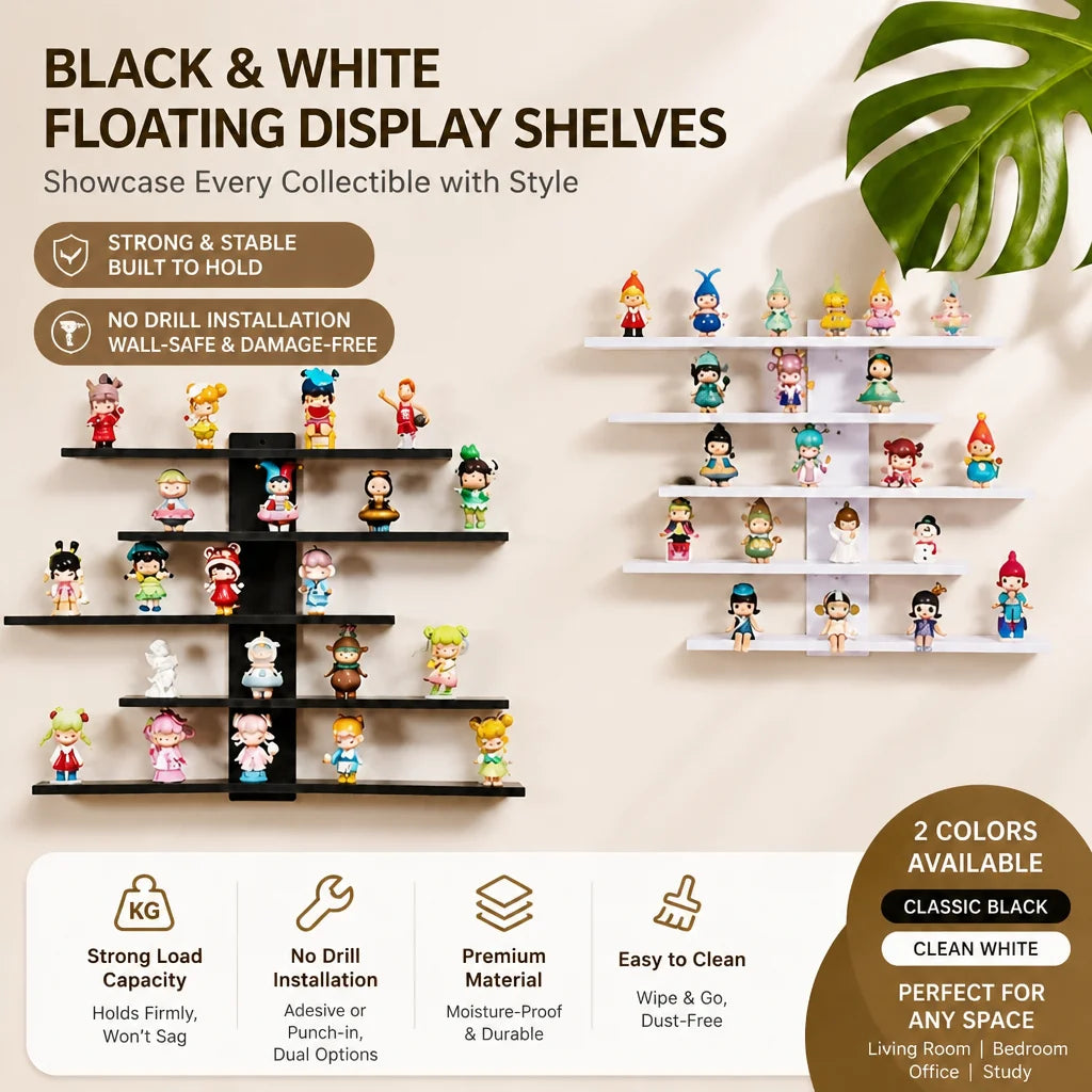 Floating Wall Display Shelves for Figurines