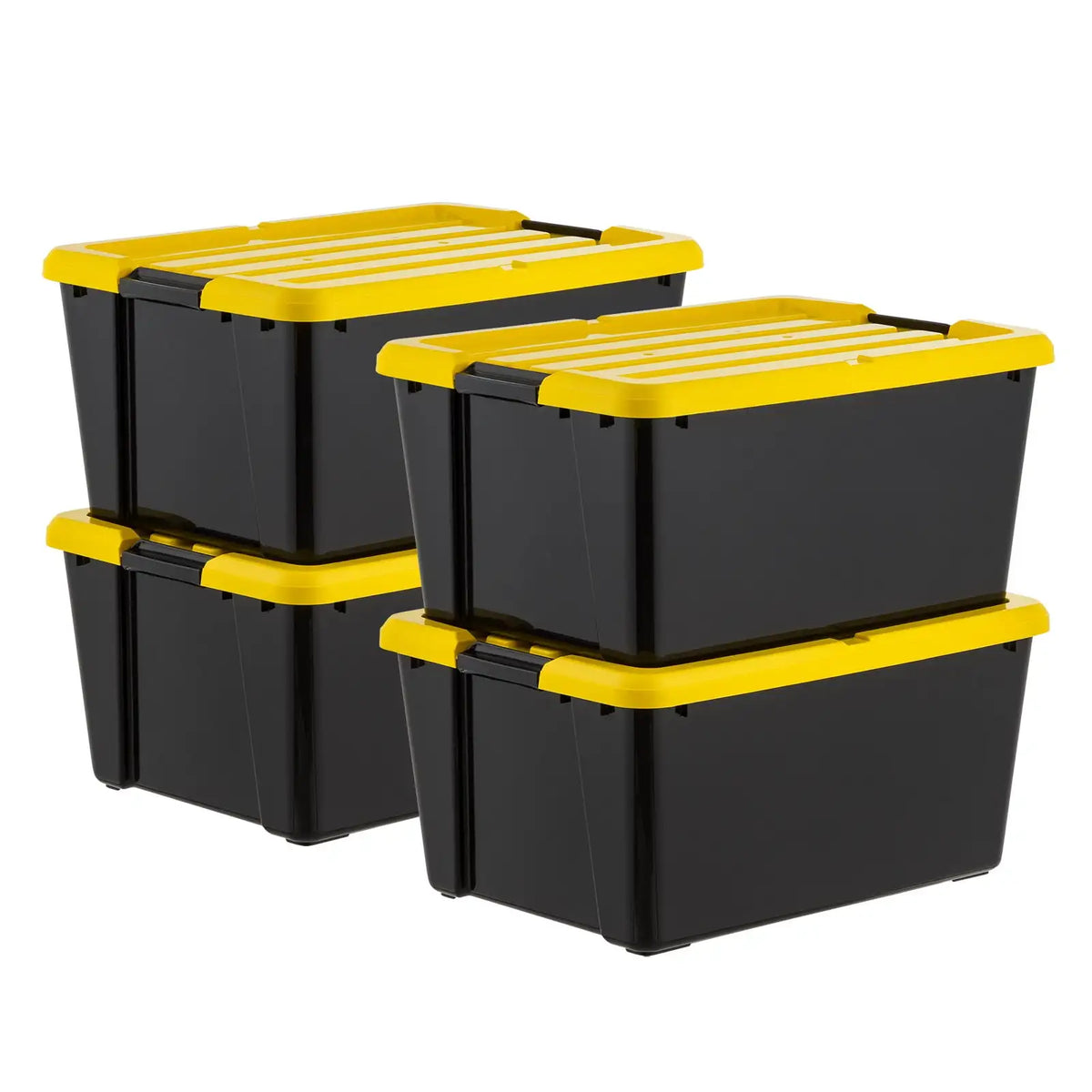 IRIS 20 Qt. Plastic Storage Bins with Lids, Stackable Storage Containers, Totes, 6 Pack