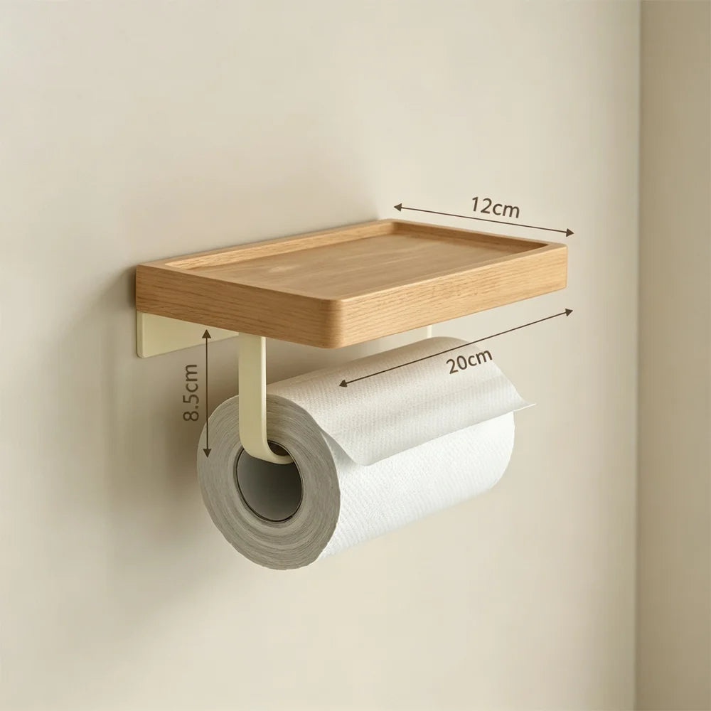 White Walnut Wood Bathroom Hardware Set Towel Rack Organizer Shelf Toilet Brush Holder Wall Mounted Bathroom Accessories Kit